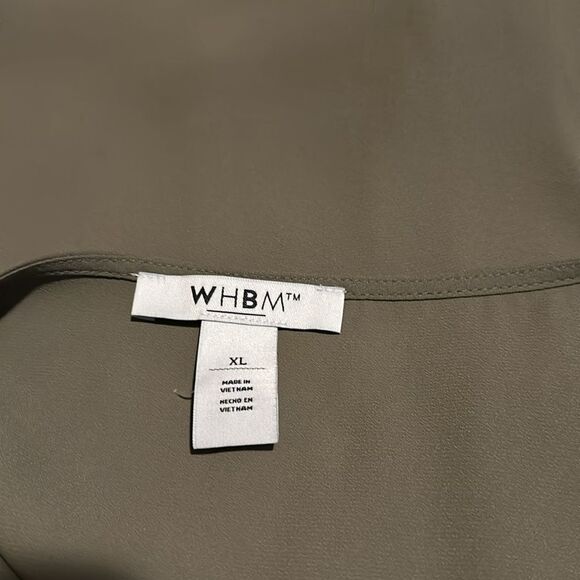 White House Black Market Olive Green Women's Top Size XL - Picture 8 of 8